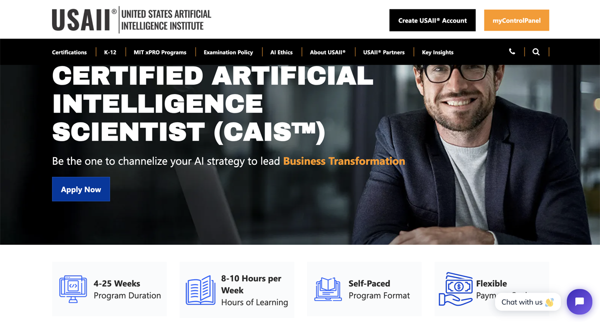 Certified Artificial Intelligence Scientist (CAIS) course details.